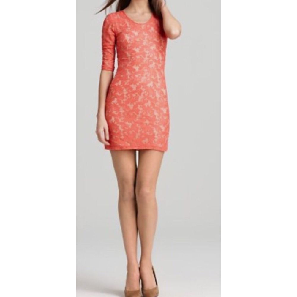 Lovers + Friends Coral‎ Sway Mini Bodycon Dress